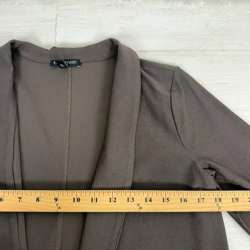 Eileen Fisher Washable Stretch Crepe Kimono Jacket Blazer S Petite Shawl Collar‎